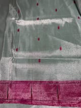 Mint Blue Pure handloom paithani tissue  saree