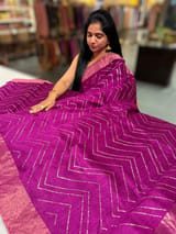 Wine Dhupion Raw Silk Saree with Gharchola bandhini blouse SS50488