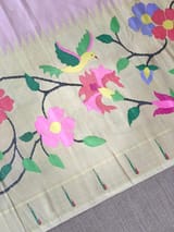 Pastel Pink Pure Paithani lehanga : S62F134