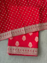 Red Designer Banarasi Silk Saree
