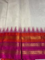 Off White ponduru khadi jamdani Saree SS50361