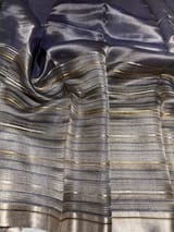 Blue Handloom Tissue Saree