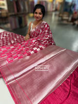 Ruby Pink Banarasi chinia brocade saree SS5093