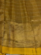 Yellow Tissue saree with kanchi silk embroidered blouse