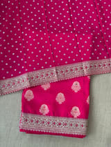 Pink Designer Banarasi Silk Saree