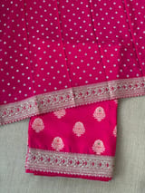 Pink Designer Banarasi Silk Saree