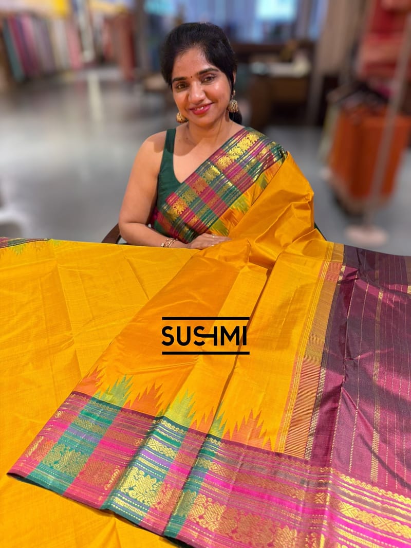 Mustard Vintage Kanjeevaram Saree SS50153