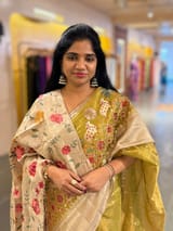 Lime Green Designer Tissue Saree SS50202