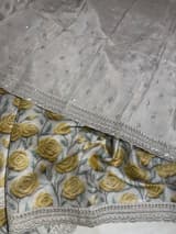 Silver base Tissue Georgette Saree SS50109