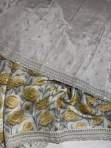 Silver base Tissue Georgette Saree SS50109
