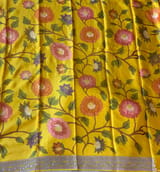 Mint & Yellow Combo Banarasi Tissue Brocade saree SS50218