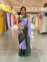 Ponduru Khadi Saree with Kanchi Style borders in 80’s Count