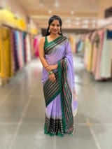 Ponduru Khadi Saree with Kanchi Style borders in 80’s Count