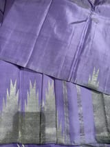 Lilac Vintage kanchi Saree with temple border SS50162