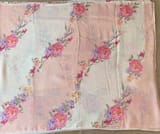 Floral printed handloom lenin saree
