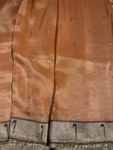 Peach Tissue Saree with pythani tissue embroidered border SS50543
