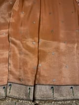 Peach Tissue Saree with pythani tissue embroidered border SS50543