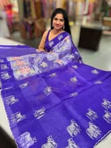 Purple Premium Handloom Designer Tissue saree with exquisite embroidery SS50211