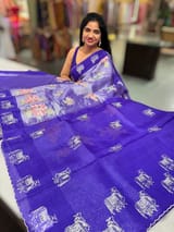 Purple Premium Handloom Designer Tissue saree with exquisite embroidery SS50211
