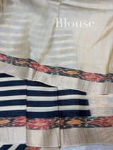 Tussar stripes printed saree