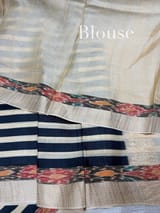 Tussar stripes printed saree