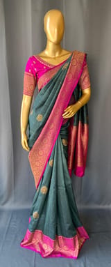 Pure handloom Banarasi Tussar Saree
