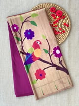 Wine Pure Paithani lehanga : S62F131