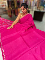 Rani Pink Tussar with fusion blouse SS50457