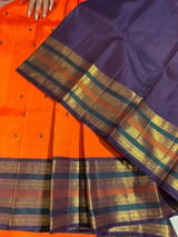 Orange Vintage Kanjeevaram Saree with meenakari Borders SS50166