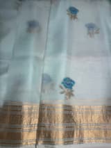 Baby Blue Silk Kota Saree with embroidery SS50599