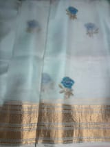 Baby Blue Silk Kota Saree with embroidery SS50599