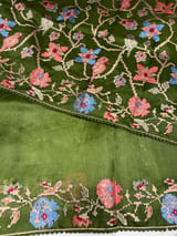 Wine Organza with patan patola inspired embroidery SS50605