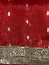 Red Pure handloom Banarasi Tissue saree