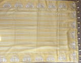 Pastel Yellow Designer Silk kota saree with elephant embroidered border SS50266