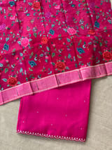 Rani Pink Tussar with fusion blouse SS50457