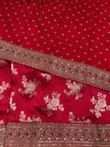 Chilli Red Designer Banarasi Silk Saree SS50579