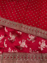 Chilli Red Designer Banarasi Silk Saree SS50579