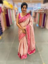 Pastel Pink Tissue fusion Saree : S62107