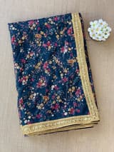 Organza printed Saree with sabhyasachi border