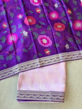 Lilac & Purple Combo Banarasi Tissue Brocade saree SS50217