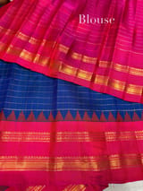 Royal Blue vintage Gadwal Silk Saree : S62F206