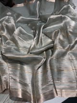Mint Blue Handloom Tissue Saree