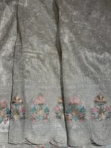 Silver Glass Organza Saree with allover embroidery SS50548