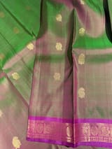 Green Vintage kanchi Saree with temple border SS50161