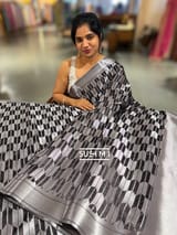 Black Banarasi chinia brocade saree SS5094