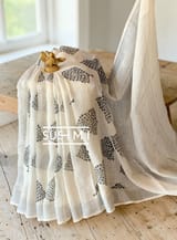 Floral printed handloom lenin saree