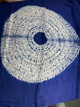 Blue gajji silk saree with bandhini circular pallu SS50527