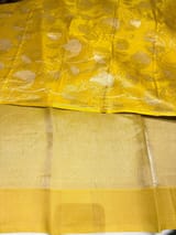 Yellow Banarasi Tissue with Designer blouse SS50382