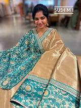 Antique Gold tissue saree with banarasi and sabhyasachi borders : S62123