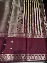 Brown Banarasi Brocade Silk Saree SS5079